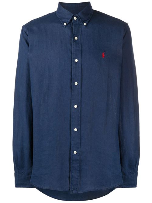 Custom slim fit blue men's shirt. Polo Ralph Lauren | 710794141002